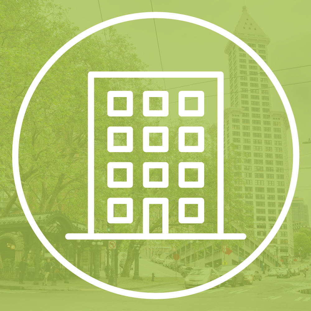 A thumbnail image depicting an icon of an apartment building, indicating access to our page where people experiencing homelessness can access information about connecting to services